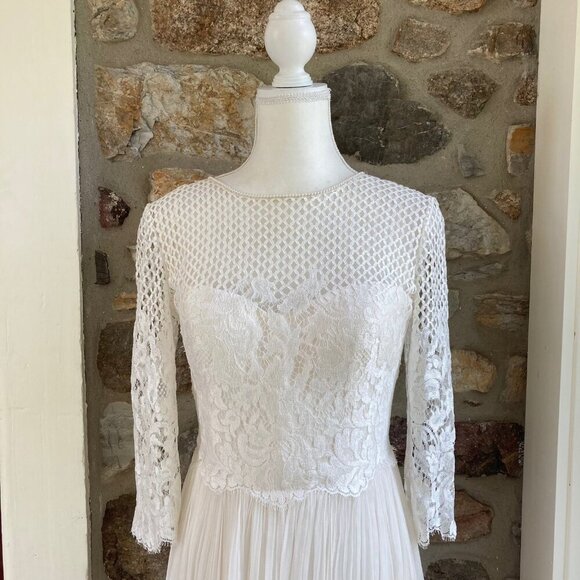 Atelier Devine Amal Wedding Dress Gown Long Sleeve - Picture 3 of 12